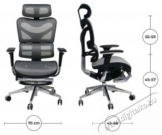 MOSH AirFlow 702L - fekete-fehér Iroda és számítástechnika - Egyéb számítástechnikai termék - 518379