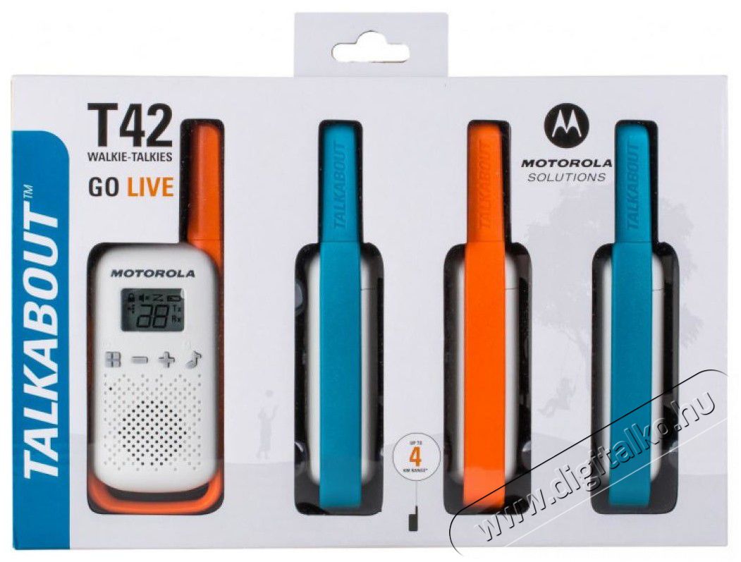 Motorola Talkabout T42 Quad walkie talkie (4db) Mobil / Kommunikáció / Smart - Walkie-Talkie / PMR rádió - Walkie-Talkie / PMR rádió - 369738