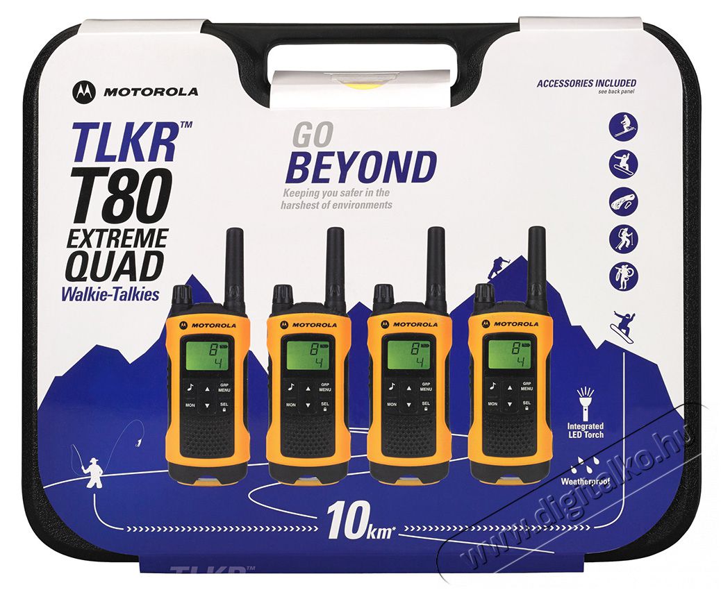 Motorola TLKR-T80EXT Quad PMR walkie-talkie 4 db Mobil / Kommunikáció / Smart - Walkie-Talkie / PMR rádió - Walkie-Talkie / PMR rádió - 297254