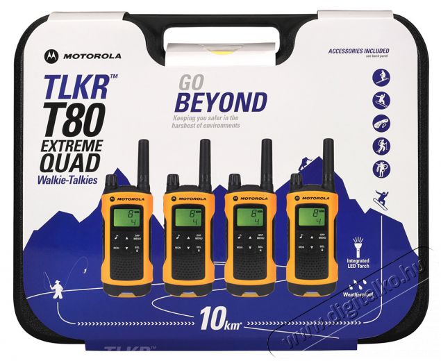 Motorola TLKR-T80EXT Quad PMR walkie-talkie 4 db Mobil / Kommunikáció / Smart - Walkie-Talkie / PMR rádió - Walkie-Talkie / PMR rádió - 297254