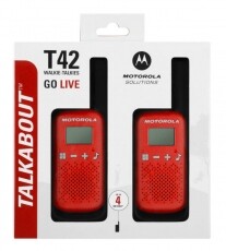 Motorola Talkabout T42 walkie talkie - piros Mobil / Kommunikáció / Smart - Walkie-Talkie / PMR rádió - Walkie-Talkie / PMR rádió - 344638