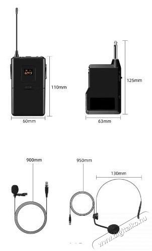 MOZOS MIC-UHF-SET Fot&oacute;-Vide&oacute; kieg&eacute;sz&iacute;tők - Mikrofon - &Eacute;nek &eacute;s hangszer mikrofon - 525356