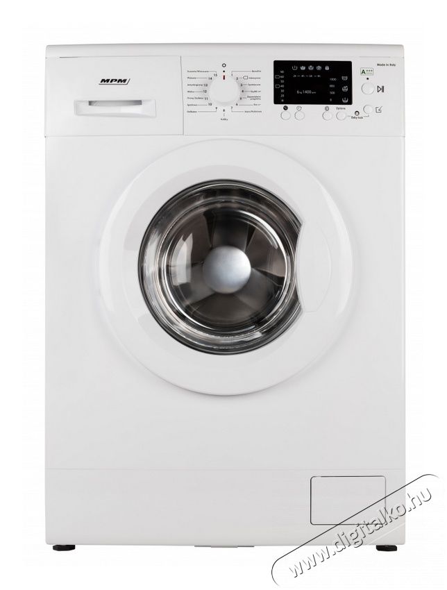 MPM MPM-5614-PI-36 elöltöltős mosógép Háztartás / Otthon / Kültér - Mosógép / szárítógép - Elöltöltős normál (60cm-ig) mosógép - 341538