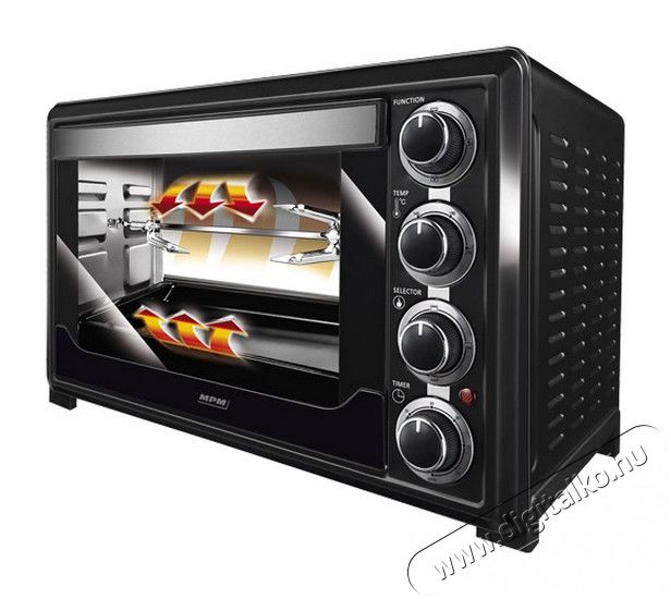 MPM MPE-05/T Elektromos sütő 1600W 32L, hőlégkeverés, időzítő Konyhai termékek - Sütő-főzőlap, tűzhely (szabadonálló) - Mini sütő / mini grill / mini konyha - 339794