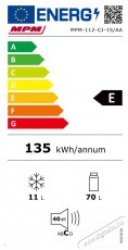 MPM MPM-112-CJ-15/AA egyajtós hűtő Konyhai termékek - Hűtő, fagyasztó (szabadonálló) - Egyajtós hűtő - 372610