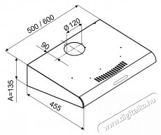 MPM MPM-61-PX-71 Páraelszívó inox 60cm Konyhai termékek - Páraelszívó - Hagyományos - 476142