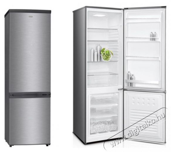 MPM MPM-285-KB-31E Kombinált hűtőszekrény 282L Inox Konyhai termékek - Hűtő, fagyasztó (szabadonálló) - Alulfagyasztós kombinált hűtő - 476119