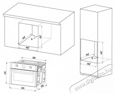 MPM MPM-63-BOK-24 Beépíthető elektromos sütő Konyhai termékek - Sütő-főzőlap, tűzhely (beépíthető) - Sütő (beépíthető) - 495303