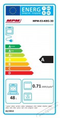 MPM MPM-53-KEC-30 Szabadonálló elektromos tűzhely Konyhai termékek - Sütő-főzőlap, tűzhely (szabadonálló) - Elektromos tűzhely (szabadonálló) - 351591