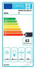 MPM MPM-60-OW-01N Páraelszívó inox 60 cm szekrénybe építhető Konyhai termékek - Páraelszívó - Beépíthető / kihúzható - 403494