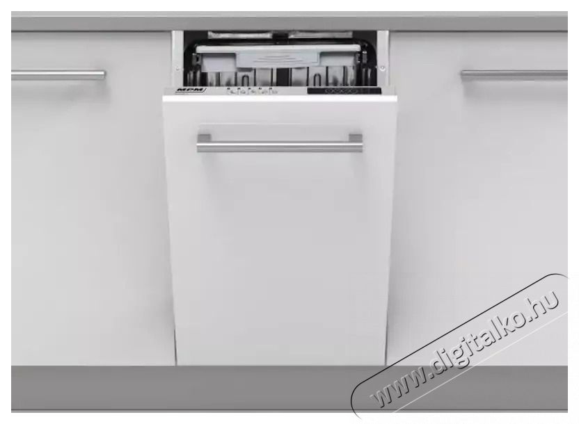 MPM 45-ZMI-05 10 ter&iacute;t&eacute;k, 76 kWh/&eacute;v, (E) F&eacute;m be&eacute;p&iacute;thető mosogat&oacute;g&eacute;p (MPM-45-ZMI-05) Konyhai term&eacute;kek - Mosogat&oacute;g&eacute;p - Keskeny (45cm-ig) be&eacute;p&iacute;thető mosogat&oacute;g&eacute;p - 531132