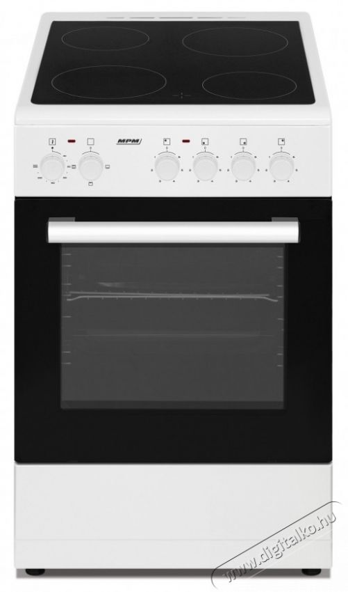 MPM MPM-53-KEC-37 ker&aacute;mia lapos elektromos tűzhely, feh&eacute;r Konyhai term&eacute;kek - S&uuml;tő-főzőlap, tűzhely (szabadon&aacute;ll&oacute;) - Elektromos tűzhely (szabadon&aacute;ll&oacute;) - 531024