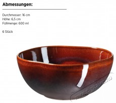 Mäser 16 cm 6 darab, TROPICAL CORDELIA Konyhai termékek - Étkészlet - Tányér készlet - 527477