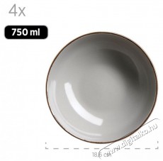 M&auml;ser GREY METALLIC RIM &Eacute;tk&eacute;szlet 16 db Konyhai term&eacute;kek - &Eacute;tk&eacute;szlet - T&aacute;ny&eacute;r k&eacute;szlet - 527462