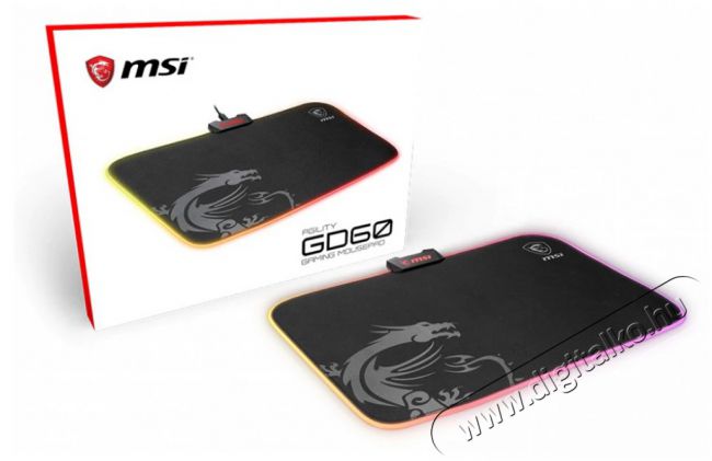 MSI Agility GD60 Gaming RGB egérpad Iroda és számítástechnika - Egér - Egérpad - 379717