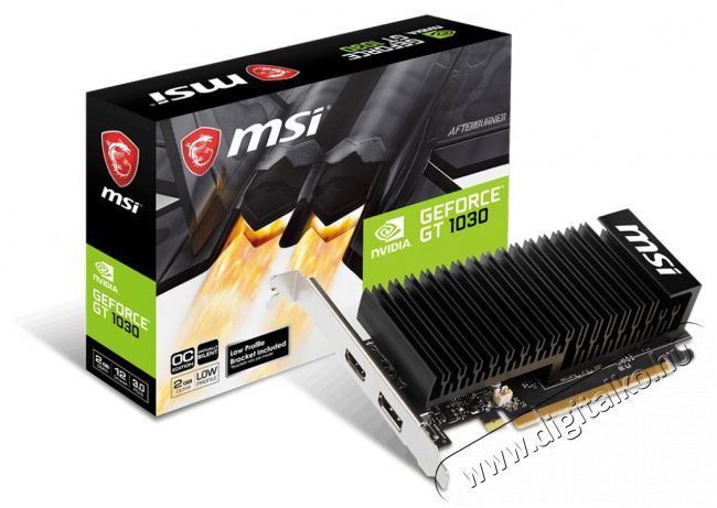 MSI GT 1030 2GHD4 LP OC nVidia 2GB DDR4 64bit PCIe videokártya Iroda és számítástechnika - Számítógép tartozék - Videokártya - 410518