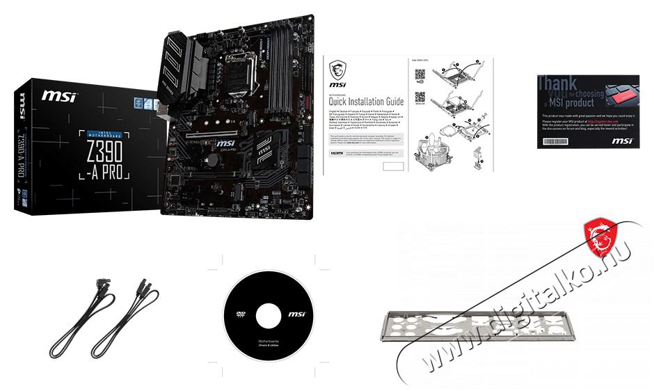 MSI Z390-A PRO Intel Z390 LGA1151 ATX alaplap Iroda &eacute;s sz&aacute;m&iacute;t&aacute;stechnika - Egy&eacute;b sz&aacute;m&iacute;t&aacute;stechnikai term&eacute;k - 410604