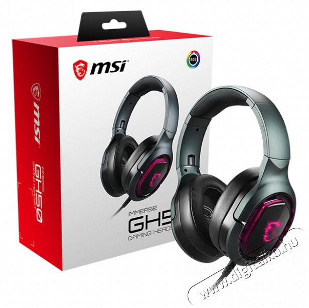 MSI Immerse GH50 gamer headset Audio-Video / Hifi / Multim&eacute;dia - F&uuml;l &eacute;s Fejhallgat&oacute;k - Fejhallgat&oacute; mikrofonnal / headset - 416939