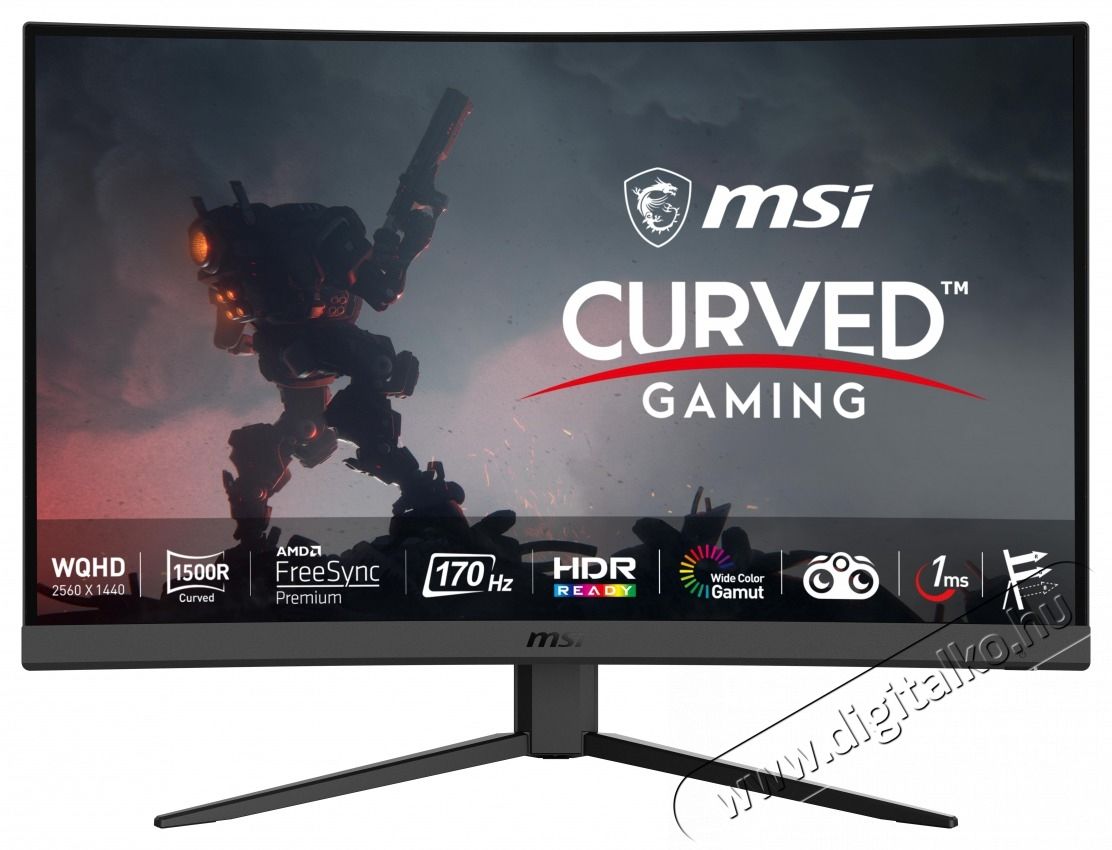 MSI 31,5 Optix G32CQ4 WQHD VA LED 165Hz &iacute;velt gamer monitor Iroda &eacute;s sz&aacute;m&iacute;t&aacute;stechnika - Monitor - Monitor - 453320