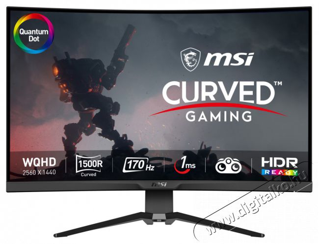 MSI 31,5 MAG 325CQRF-QD WQHD VA 170Hz HDMI/DP/USB ívelt gamer monitor Iroda és számítástechnika - Monitor - Monitor - 495861