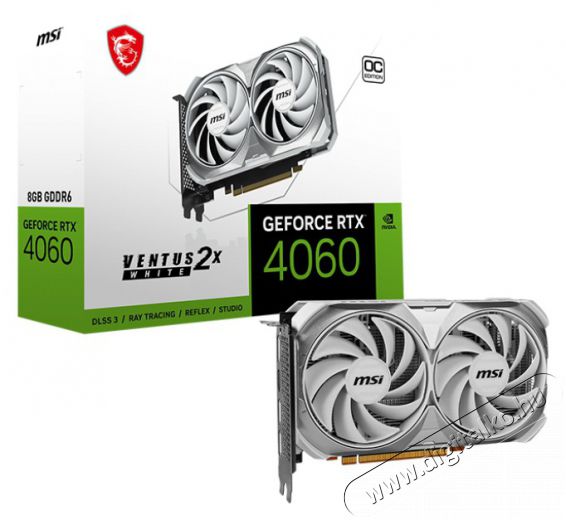 MSI GeForce RTX 4060 VENTUS 2X WHITE 8G OC nVidia 8GB GDDR6 128bit PCIe videókártya Iroda és számítástechnika - Számítógép tartozék - Videokártya - 495880