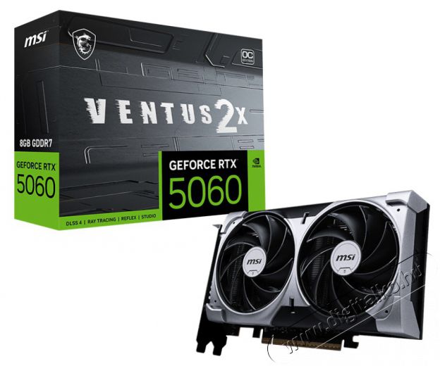 MSI GeForce RTX 5060 8G VENTUS 2X OC nVidia 8GB DDR7 128bit PCIe videókártya Iroda és számítástechnika - Számítógép tartozék - Videokártya - 510796