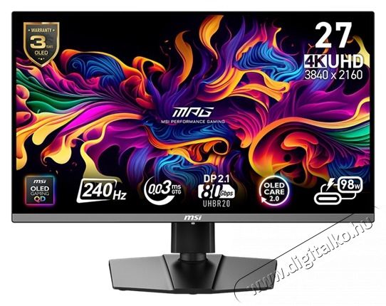 MSI MPG 272URX Monitor Iroda &eacute;s sz&aacute;m&iacute;t&aacute;stechnika - Monitor - Monitor - 514353