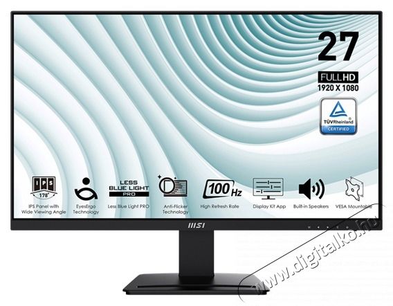 MSI PRO MP273A Monitor Iroda &eacute;s sz&aacute;m&iacute;t&aacute;stechnika - Monitor - Monitor - 514360