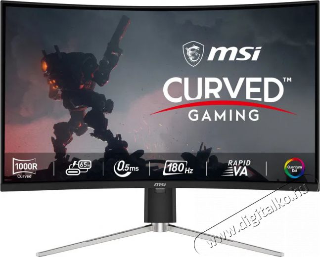MSI 31,5 MAG 325CQRF-QD WQHD VA 170Hz HDMI/DP/USB ívelt gamer monitor Iroda és számítástechnika - Monitor - Monitor - 495861
