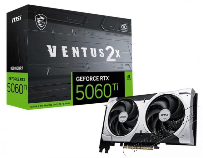 MSI RTX 5060 Ti Ventus nVidia 8GB DDR7 PCIe vide&oacute;k&aacute;rtya Iroda &eacute;s sz&aacute;m&iacute;t&aacute;stechnika - Sz&aacute;m&iacute;t&oacute;g&eacute;p tartoz&eacute;k - Videok&aacute;rtya - 516054