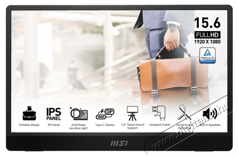 MSI MSI PRO MP161 E2 hordozhat&oacute; IPS, 15,6  Full HD, 60 Hz, 2 x USB Type C &eacute;s mini-HDMI, 4 ms, hangsz&oacute;r&oacute; Iroda &eacute;s sz&aacute;m&iacute;t&aacute;stechnika - Monitor - Monitor - 534422