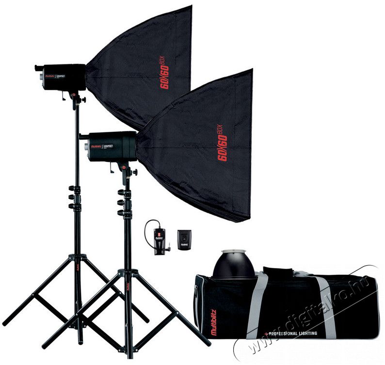 Multiblitz Compact Plus Location Set (2 x 200Ws) Fotó-Videó kiegészítők - Vaku - Stúdió vaku - 298498