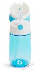 Munchkin Flip & Go  szívószálas pohár, kék, 355 ml Szépségápolás / Egészség - Baba mama termék - Cumisüveg / cumi / etetés kiegészítő - 521747