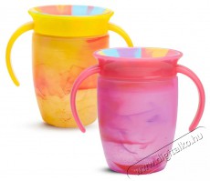 Munchkin Miracle 360 Tie Dye Cup Tropical - sárga, rózsaszín, 2db, 207ml Szépségápolás / Egészség - Baba mama termék - Cumisüveg / bébiétel melegítő - 521754