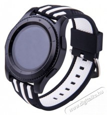 Mybandz 22SKU6150 Szilikon óraszíj fehér fekete csíkokkal Háztartás / Otthon / Kültér - Óra - Egyéb óra - 393300