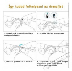 Mybandz 22SKU6132 Szilikon óraszíj fém csattal fekete 22mm Mobil / Kommunikáció / Smart - Okos eszköz - Egyéb okos eszköz - 393590