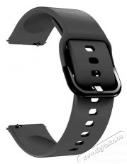 Mybandz 22SKU6132 Szilikon óraszíj fém csattal fekete 22mm Mobil / Kommunikáció / Smart - Okos eszköz - Egyéb okos eszköz - 393590