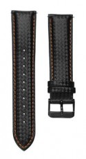 Mybandz 20SKU1557 karbonszálas bőróraszíj 20mm - fekete-narancs Mobil / Kommunikáció / Smart - Okos eszköz - Egyéb okos eszköz - 366083