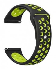 Mybandz 20SKU4578 lélegző szilikon óraszíj 20mm - fekete/zöld Mobil / Kommunikáció / Smart - Okos eszköz - Egyéb okos eszköz - 366131