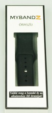 Mybandz 20SKU6111 szilikon óraszíj gömb csattal 20mm - fekete Mobil / Kommunikáció / Smart - Okos eszköz - Egyéb okos eszköz - 366166