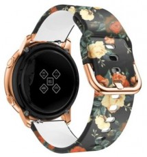 Mybandz 20SKU6136 szilikon óraszíj rózsarany csattal 20mm - virágmintás Mobil / Kommunikáció / Smart - Okos eszköz - Egyéb okos eszköz - 366118