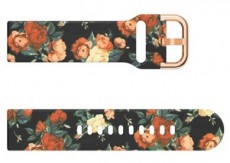 Mybandz 20SKU6136 szilikon óraszíj rózsarany csattal 20mm - virágmintás Mobil / Kommunikáció / Smart - Okos eszköz - Egyéb okos eszköz - 366118