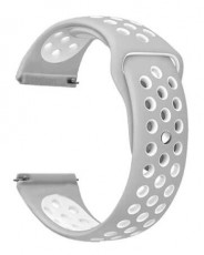 Mybandz 22SKU2070 lélegző szilikon óraszíj 22mm - szürke-fehér Mobil / Kommunikáció / Smart - Okos eszköz - Egyéb okos eszköz - 366091