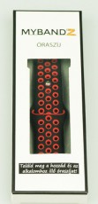 Mybandz 22SKU2079 lélegző szilikon óraszíj 22mm - fekete-piros Mobil / Kommunikáció / Smart - Okos eszköz - Egyéb okos eszköz - 366127