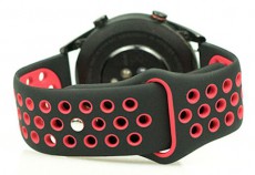 Mybandz 22SKU2079 lélegző szilikon óraszíj 22mm - fekete-piros Mobil / Kommunikáció / Smart - Okos eszköz - Egyéb okos eszköz - 366127
