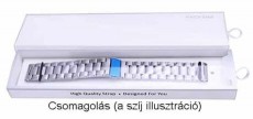 Mybandz 22SKU390 klasszikus fém óraszíj 22mm - ezüst-fekete Mobil / Kommunikáció / Smart - Okos eszköz - Egyéb okos eszköz - 366122