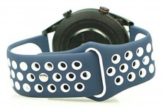 Mybandz 22SKU508 lélegző szilikon óraszíj 22mm - kék-fehér Mobil / Kommunikáció / Smart - Okos eszköz - Egyéb okos eszköz - 366133