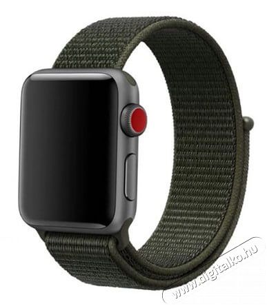 Mybandz APW422801 Apple Watch utángyártott rugalmas szövet óraszíj 42/44mm - khaki Mobil / Kommunikáció / Smart - Okos eszköz - Egyéb okos eszköz - 366074