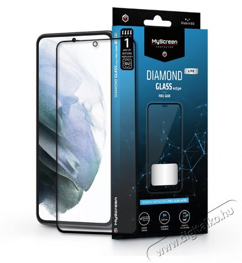 MyScreen Protector MSP LA-2121 Samsung G990F Galaxy S21 Diamond Glass Lite Edge2.5D edzett üveg képernyővédő Mobil / Kommunikáció / Smart - Mobiltelefon kiegészítő / tok - Kijelző / hátlap védő fólia - 398843