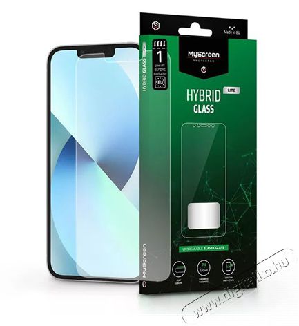 MyScreen Protector MSP LA-2198 iPhone 13/13 Pro Hybrid Glass Lite rugalmas üveg kijelzővédő fólia Mobil / Kommunikáció / Smart - Mobiltelefon kiegészítő / tok - Kijelző / hátlap védő fólia - 407162